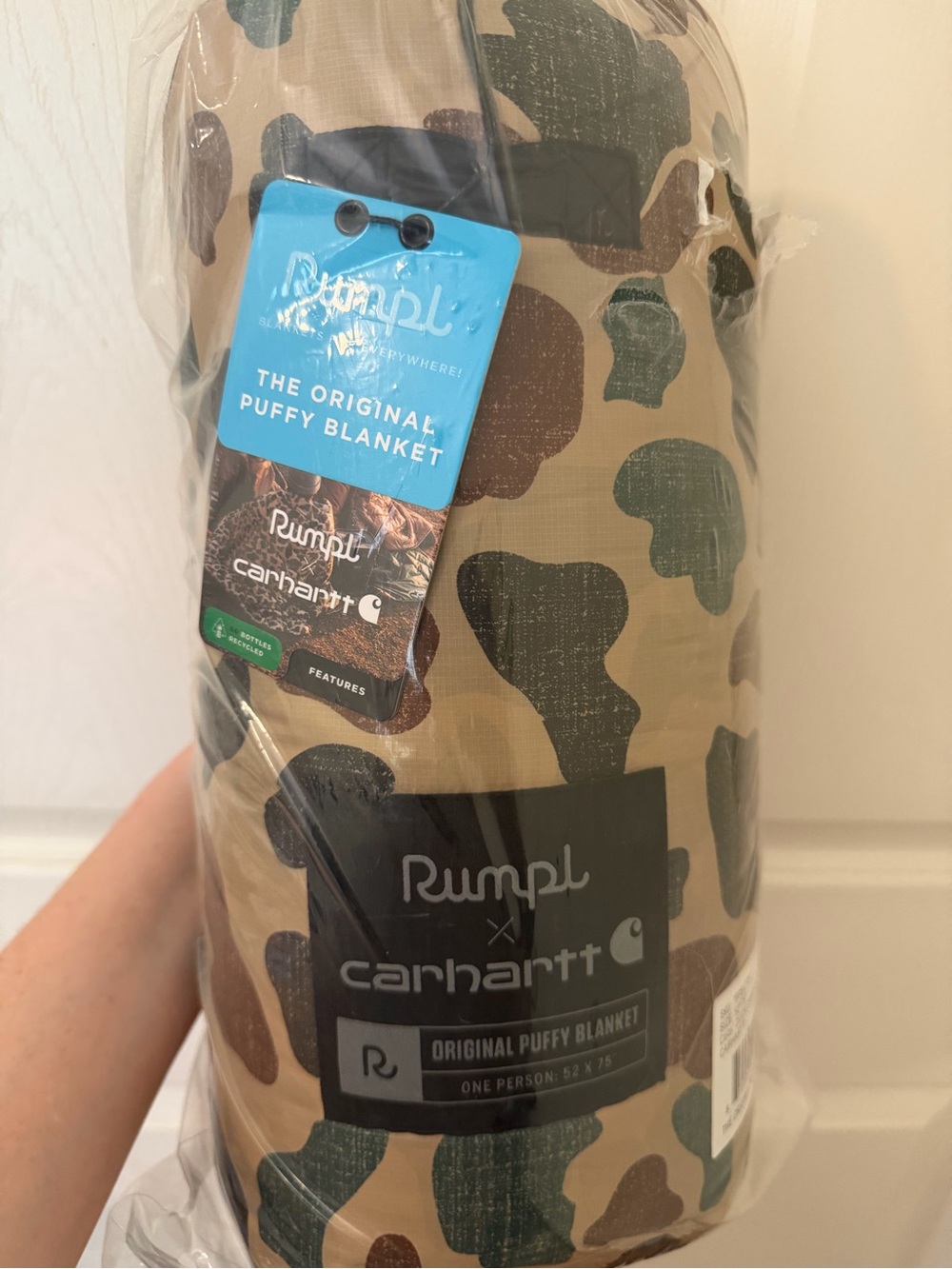 Rumpl x Carhartt Camo Tan Original Puffy Blanket NWT